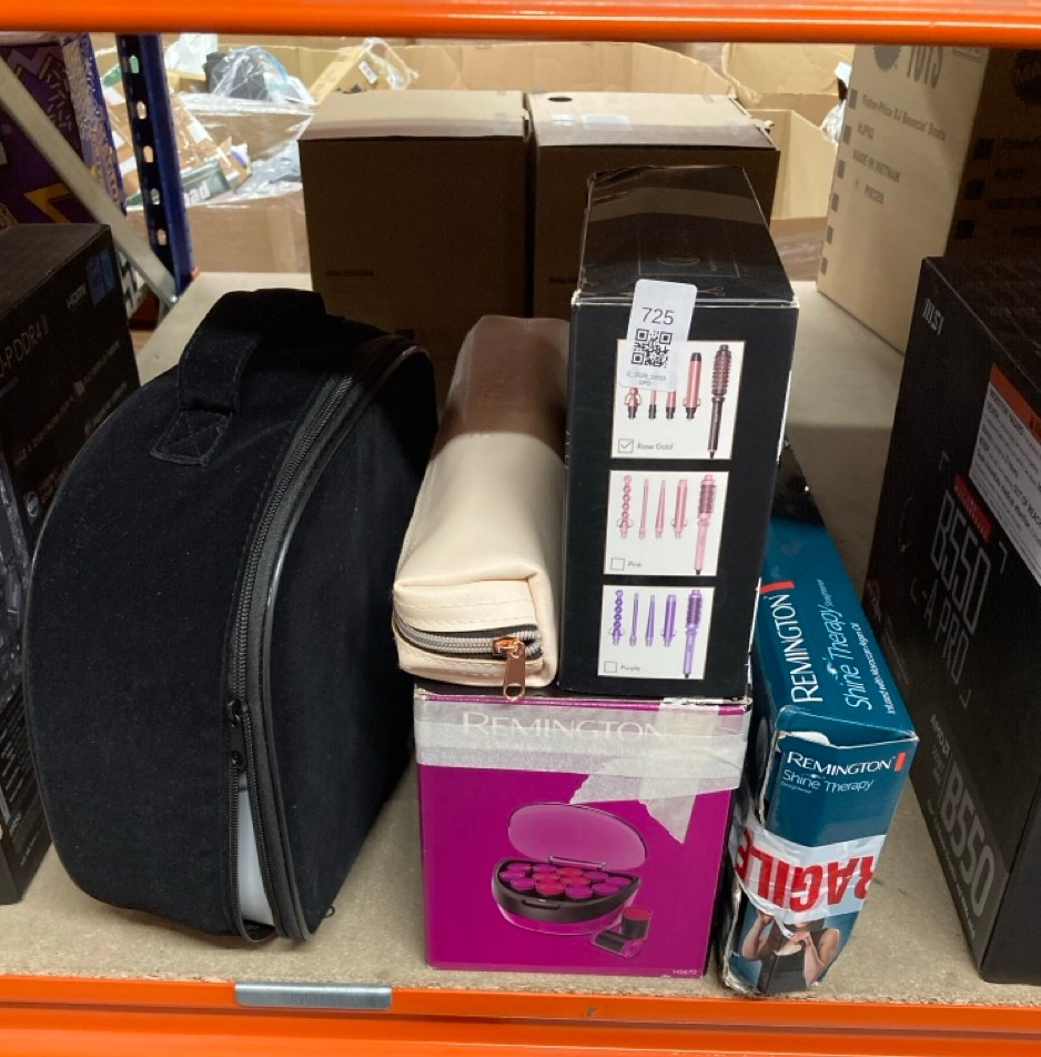 Lot 725  
            Edinburgh SR33 - Delivery Only 

                
QUANTITY OF HEALTH & BEAUTY ITEMS TO INCLUDE REMINGTON SHINE THERAPY HAIR STRAIGH...