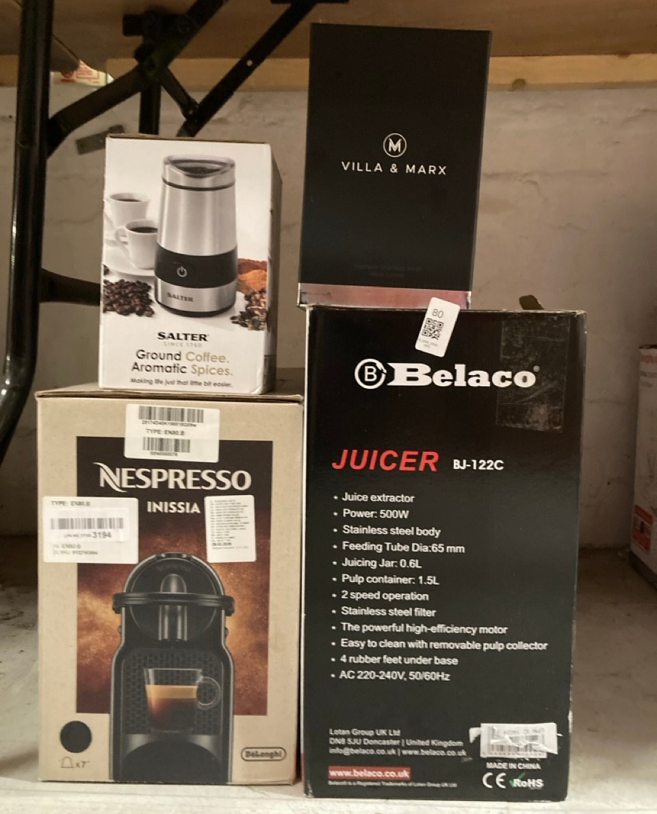 Lot 80  
            Edinburgh SR33 - Delivery Only 

                
QUANTITY OF KITCHEN & APPLIANCES ITEMS TO INCLUDE BELACO JUICER MAKING MACHINE WH...