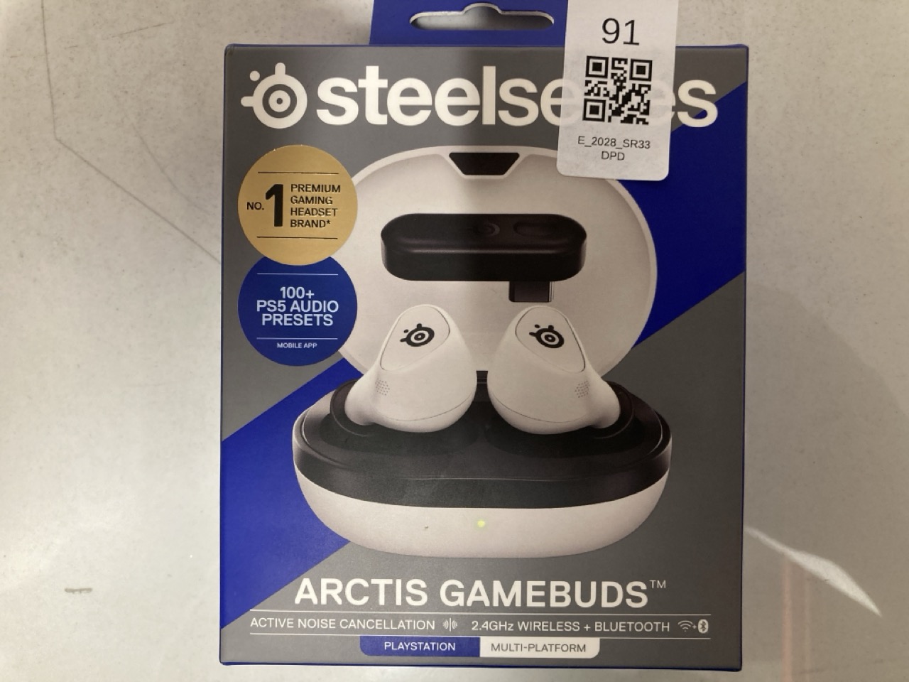 Lot 91  
            Edinburgh SR33 - Delivery Only 

                
STEELSERIES ARCTIS GAMEBUDS FOR PS5 - WIRELESS GAMING EARBUDS - 2.4GHZ + BT 5.3 -...