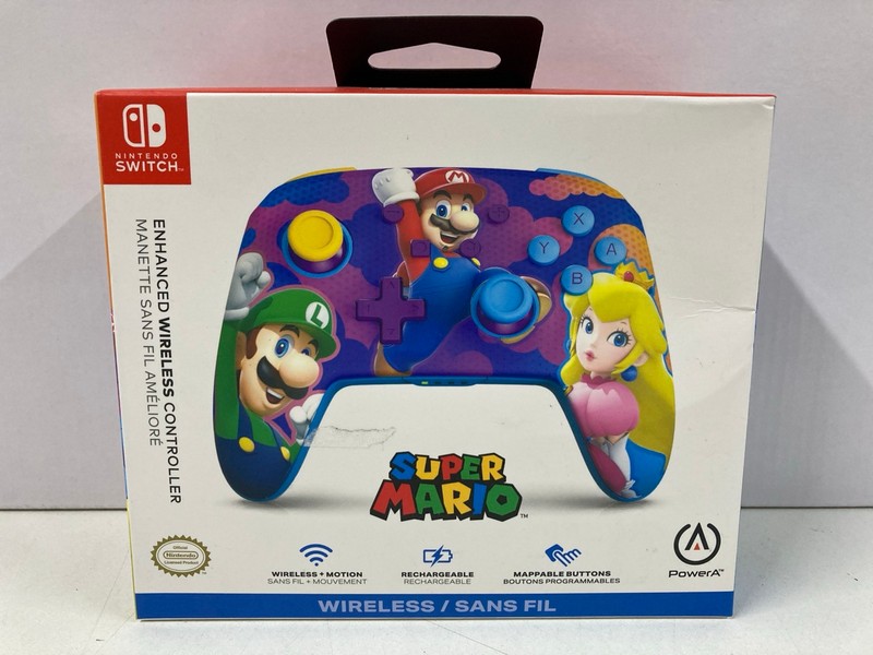 Lot 32  
            Nottingham SR1 - Delivery Only 

                
POWER A NINTENDO SWITCH SUPER MARIO ENHANCED WIRELESS CONTROLLER (SEALED)