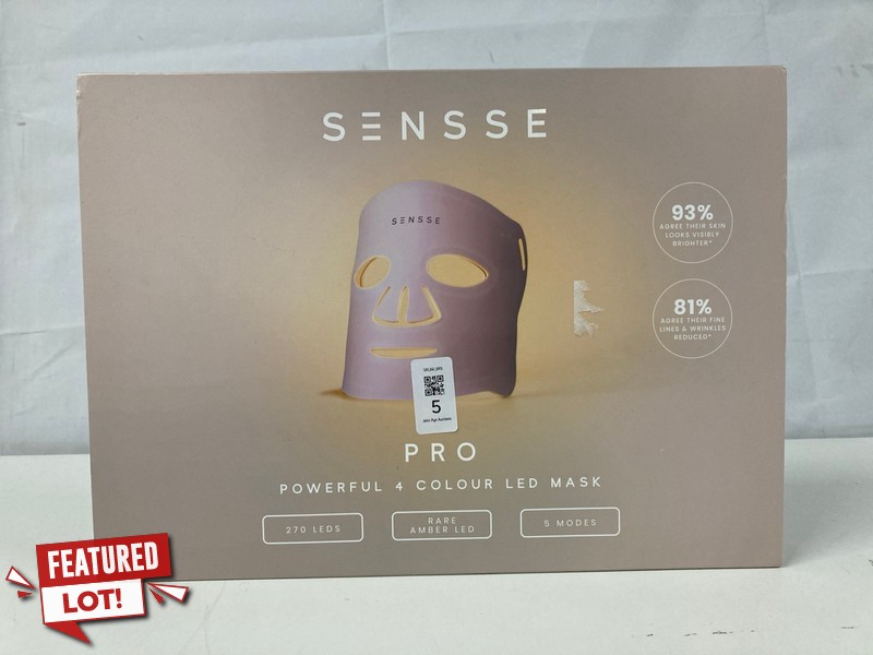 Lot 5  
            Nottingham SR1 - Delivery Only 

                
SENSSE PRO POWERFUL 4 COLOUR LED THERAPY FACIAL MASK - ORIGINAL RRP.£120