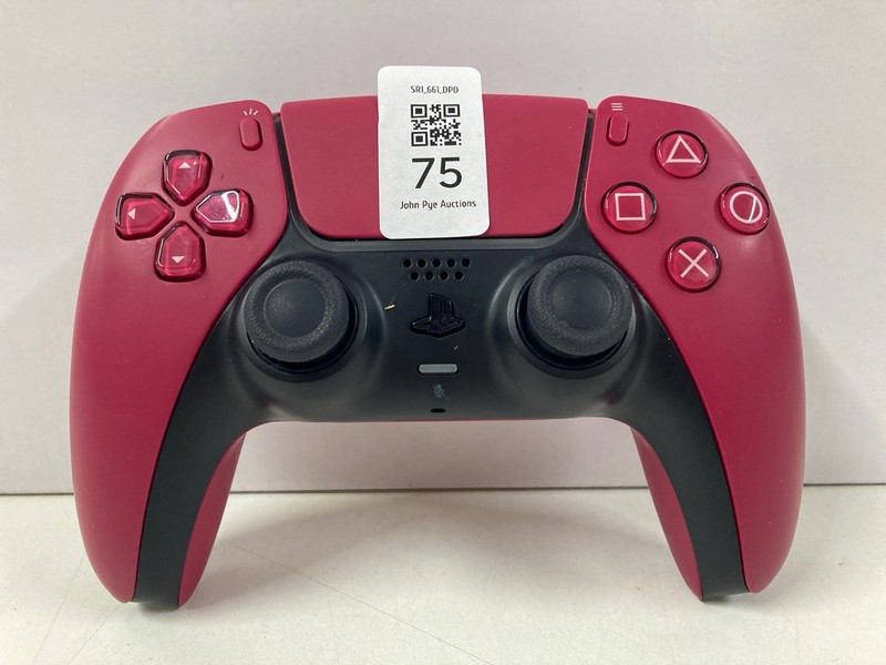 Lot 75  
            Nottingham SR1 - Delivery Only 

                
SONY PLAYSTATION 5 DUAL SENSE WIRELESS CONTROLLER - COSMIC RED - ORIGINAL RRP.£44