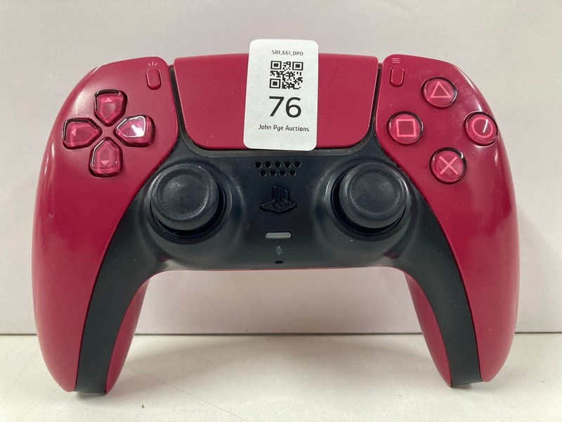 Lot 76  
            Nottingham SR1 - Delivery Only 

                
SONY PLAYSTATION 5 DUAL SENSE WIRELESS CONTROLLER - COSMIC RED - ORIGINAL RRP.£44
