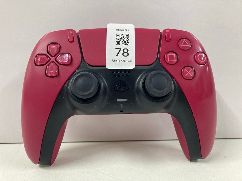 Lot 78  
            Nottingham SR1 - Delivery Only 

                
SONY PLAYSTATION 5 DUAL SENSE WIRELESS CONTROLLER - COSMIC RED - ORIGINAL RRP.£44
