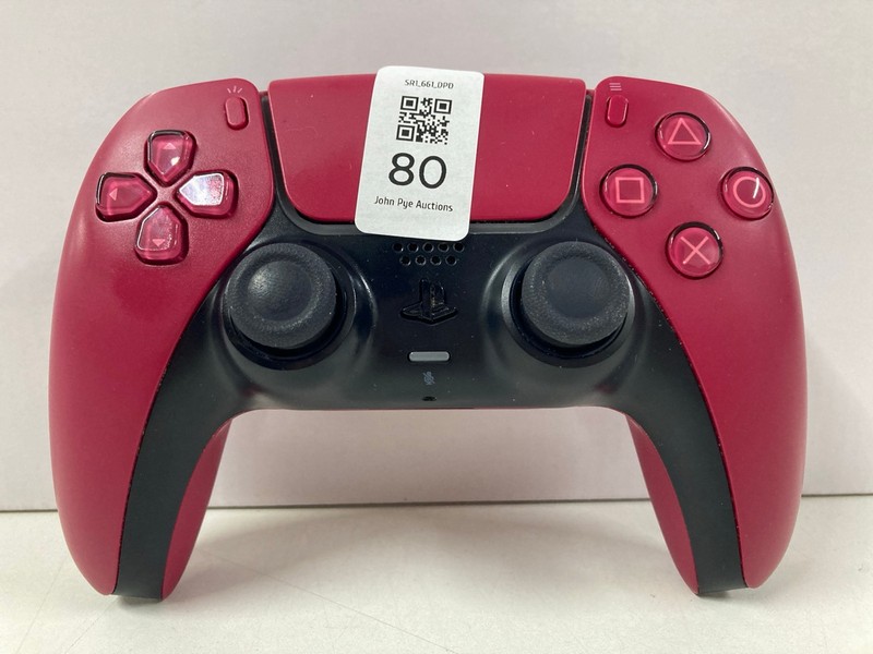 Lot 80  
            Nottingham SR1 - Delivery Only 

                
SONY PLAYSTATION 5 DUAL SENSE WIRELESS CONTROLLER - COSMIC RED - ORIGINAL RRP.£44