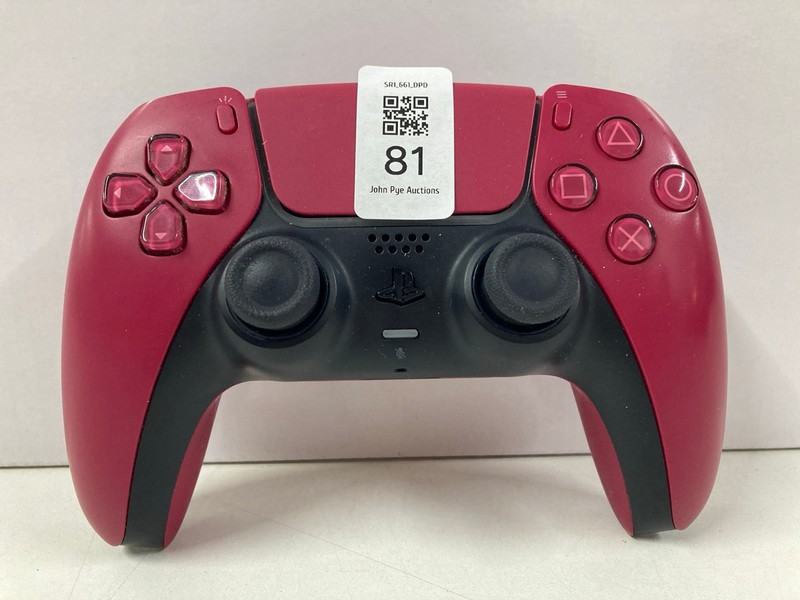 Lot 81  
            Nottingham SR1 - Delivery Only 

                
SONY PLAYSTATION 5 DUAL SENSE WIRELESS CONTROLLER - COSMIC RED - ORIGINAL RRP.£44
