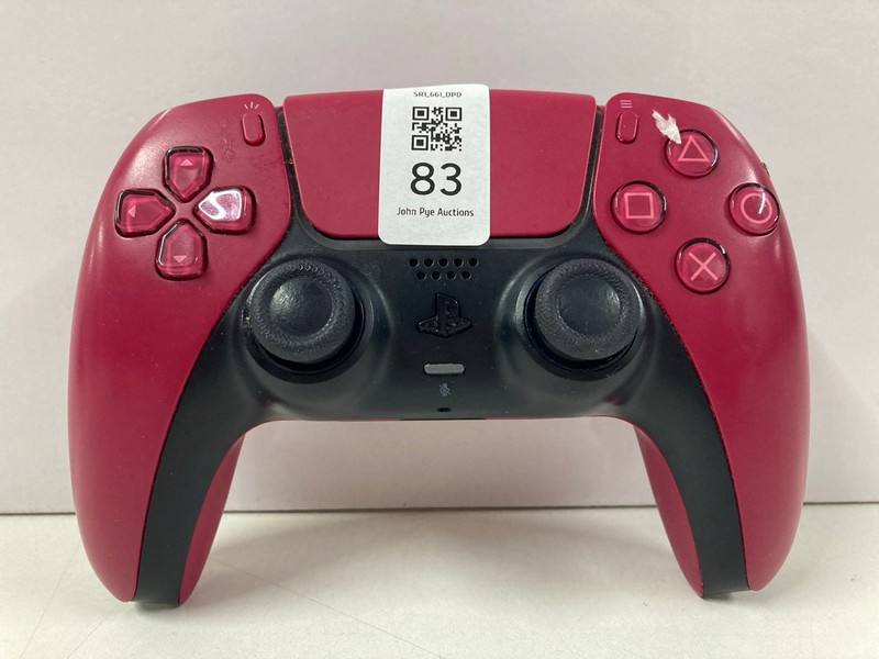 Lot 83  
            Nottingham SR1 - Delivery Only 

                
SONY PLAYSTATION 5 DUAL SENSE WIRELESS CONTROLLER - COSMIC RED - ORIGINAL RRP.£44
