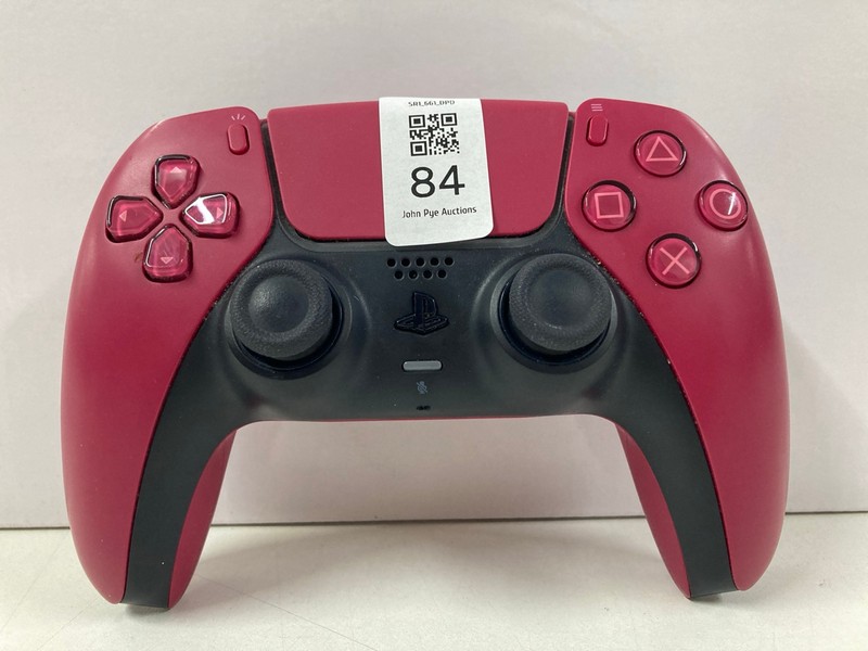 Lot 84  
            Nottingham SR1 - Delivery Only 

                
SONY PLAYSTATION 5 DUAL SENSE WIRELESS CONTROLLER - COSMIC RED - ORIGINAL RRP.£44