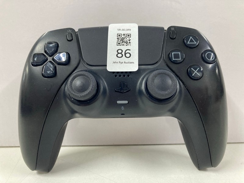 Lot 86  
            Nottingham SR1 - Delivery Only 

                
SONY PLAYSTATION 5 DUAL SENSE WIRELESS CONTROLLER - MIDNIGHT BLACK - ORIGINAL RRP...