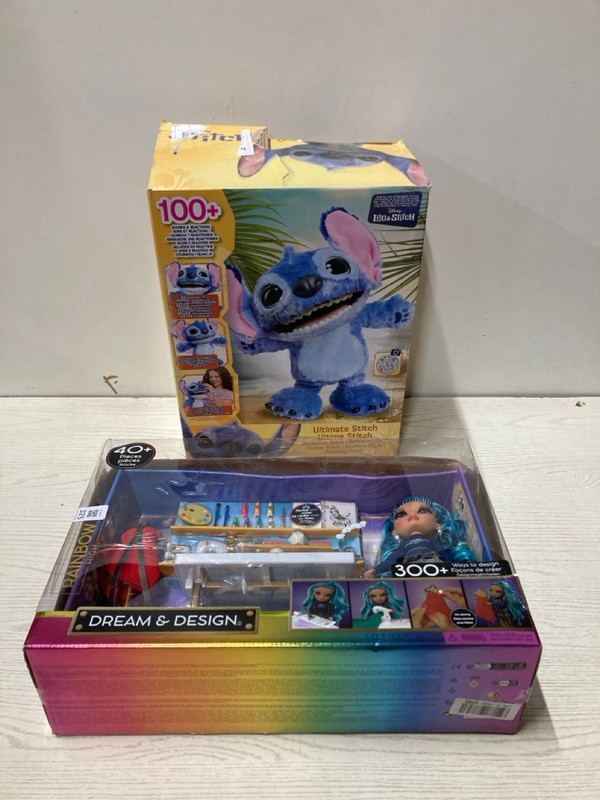 Lot 325  
            Nottingham SR2 - Delivery Only 

                
RAINBOW HIGH DREAM & DESIGN & LILO & STITCH ULTIMATE STITCH
