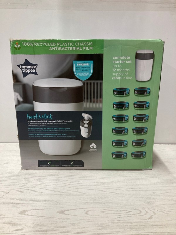 Lot 327  
            Nottingham SR2 - Delivery Only 

                
TOMMEE TIPPEE TWIST & CLICK ADVANCED NAPPY DISPOSAL SYSTEM