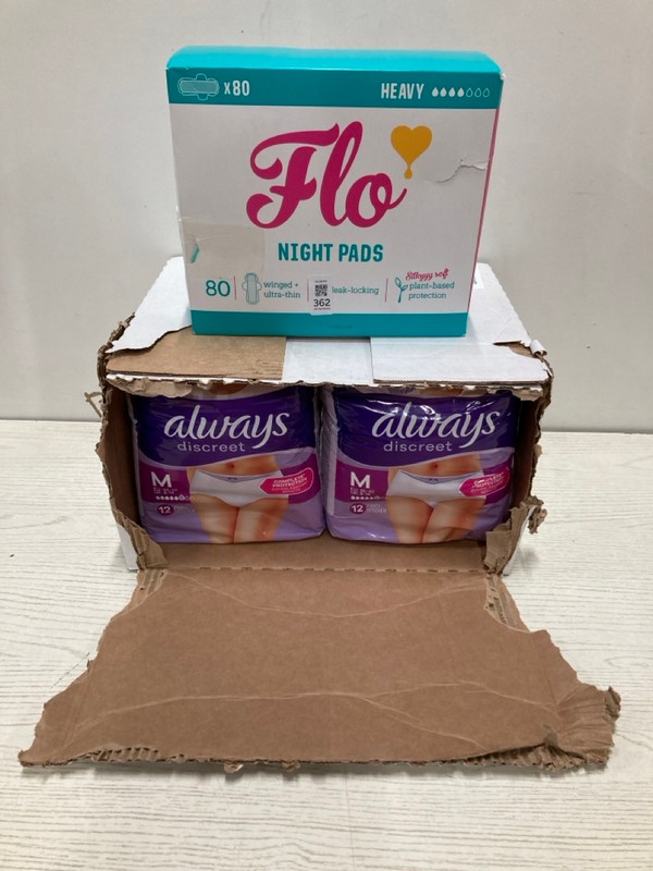 Lot 362  
            Nottingham SR2 - Delivery Only 

                
2 X SANITARY ITEMS INC FLO NIGHT PADS