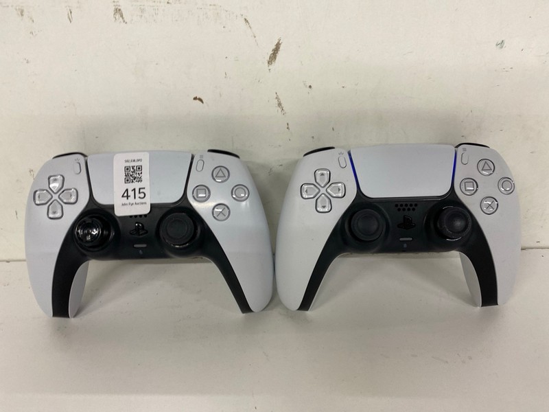 Lot 415  
            Nottingham SR2 - Delivery Only 

                
2 X SONY PLAYSTATION 5 DUAL SENSE WIRELESS CONTROLLER