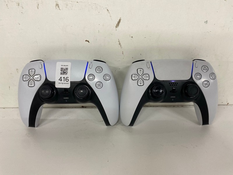 Lot 416  
            Nottingham SR2 - Delivery Only 

                
2 X SONY PLAYSTATION 5 DUAL SENSE WIRELESS CONTROLLER