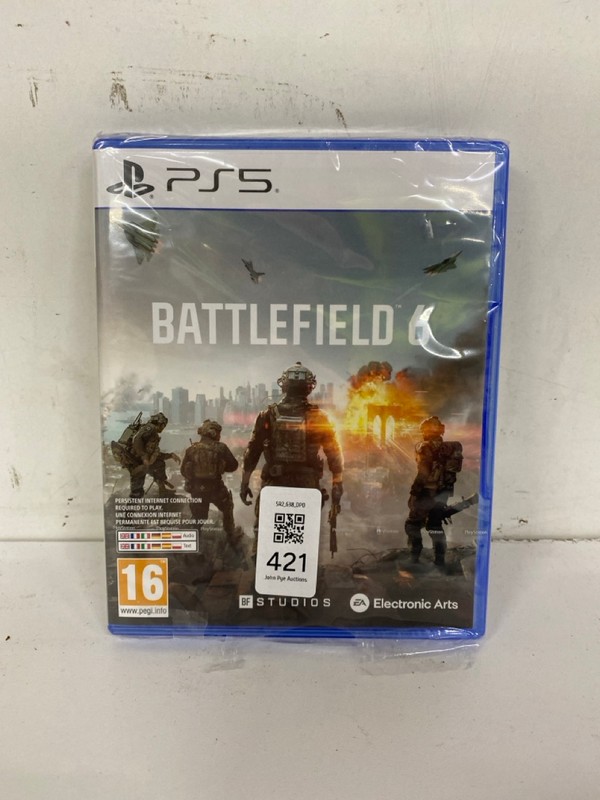 Lot 421  
            Nottingham SR2 - Delivery Only 

                
PLAYSTATION 5 BATTLEFIELD 6