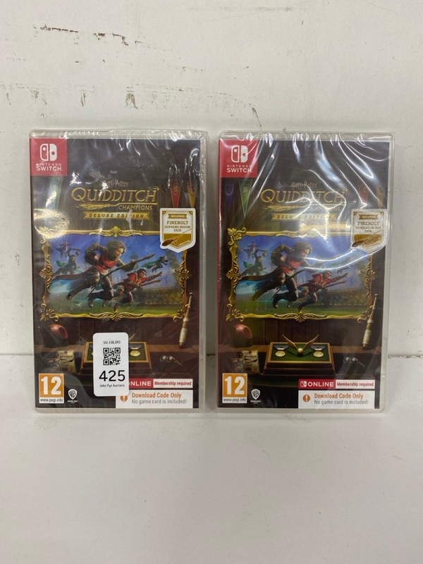 Lot 425  
            Nottingham SR2 - Delivery Only 

                
2 X NINTENDO SWITCH HARRY POTTER QUIDDITCH CHAMPIONS DELUXE EDITION