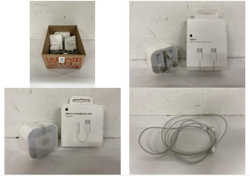 Lot 428  
            Nottingham SR2 - Delivery Only 

                
BOX OF APPLE ITEMS INC USB-C TO HEADPHONE JACK