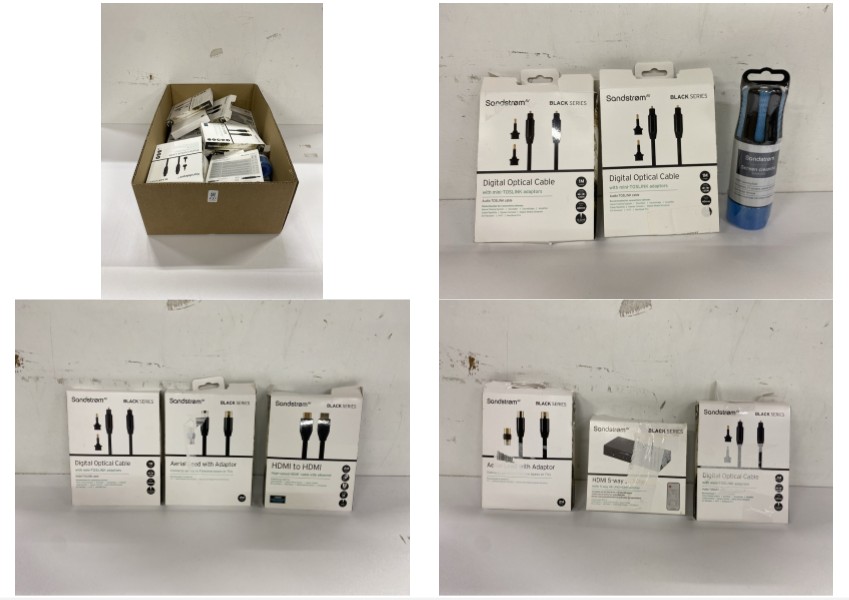 Lot 437  
            Nottingham SR2 - Delivery Only 

                
BOX OF ITEMS INC SANDSTROM HDMI TO HDMI CABLE