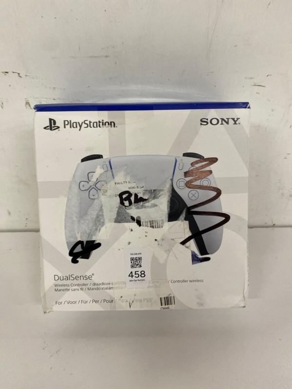 Lot 458  
            Nottingham SR2 - Delivery Only 

                
SONY PLAYSTATION 5 DUAL SENSE WIRELESS CONTROLLER