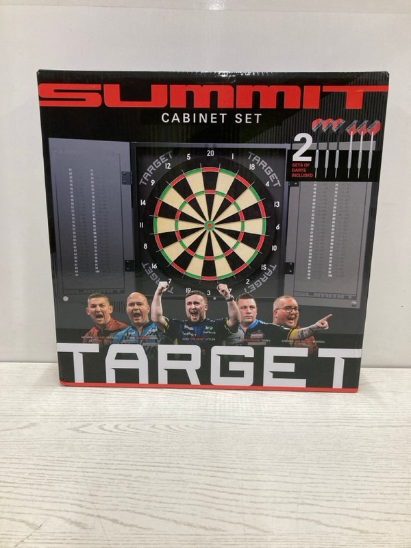 Lot 477  
            Nottingham SR2 - Delivery Only 

                
SLUMMIT CABINET SET TARGET