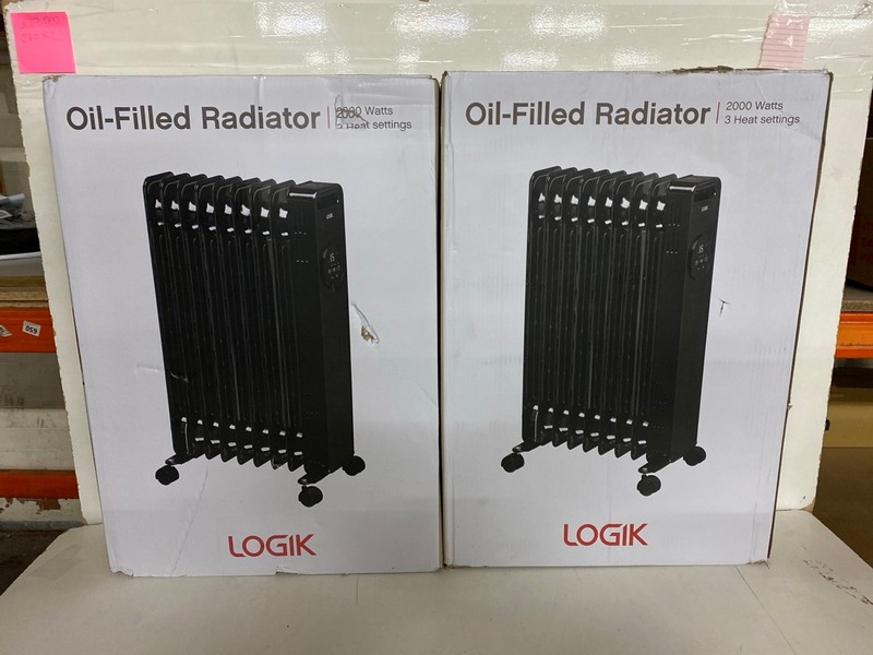 Lot 481  
            Nottingham SR2 - Delivery Only 

                
2 X LOGIK OIL FILLED RADIATOR