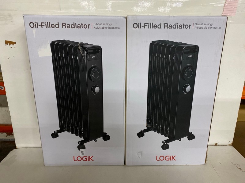 Lot 485  
            Nottingham SR2 - Delivery Only 

                
2 X LOGIK OIL FILLED RADIATOR
