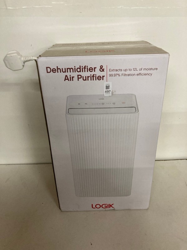 Lot 497  
            Nottingham SR2 - Delivery Only 

                
LOGIK DEHUMIDIFIER & AIR PURIFIER 12L