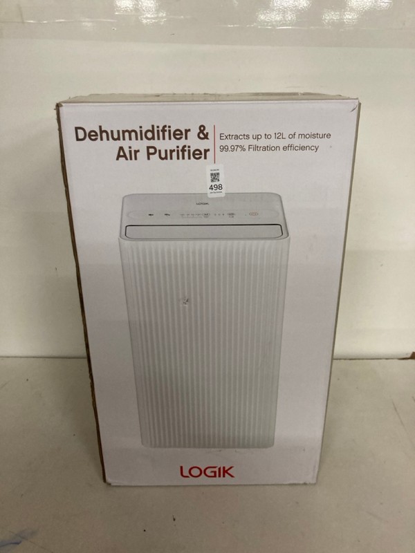 Lot 498  
            Nottingham SR2 - Delivery Only 

                
LOGIK DEHUMIDIFIER & AIR PURIFIER 12L