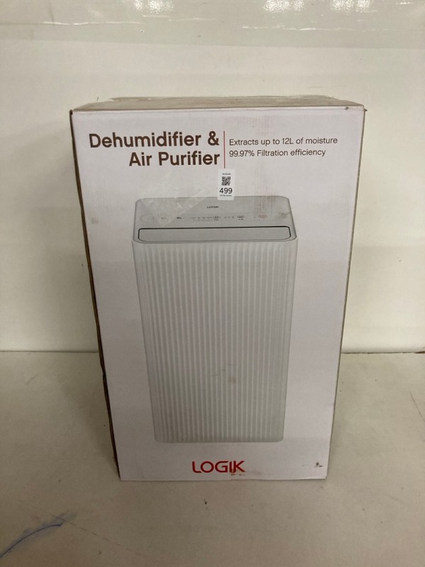 Lot 499  
            Nottingham SR2 - Delivery Only 

                
LOGIK DEHUMIDIFIER & AIR PURIFIER 12L