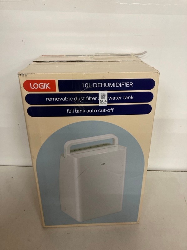 Lot 504  
            Nottingham SR2 - Delivery Only 

                
LOGIK DEHUMIDIFIER 10L
