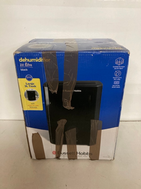 Lot 506  
            Nottingham SR2 - Delivery Only 

                
RUSSELL HOBBS DEHUMIDIFIER 20L