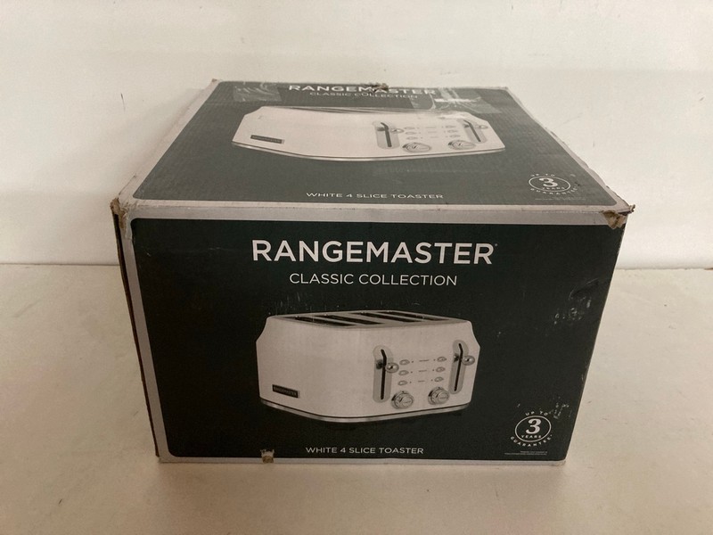 Lot 513  
            Nottingham SR2 - Delivery Only 

                
RANGEMASTER CLASSIC 4 SLICE TOASTER