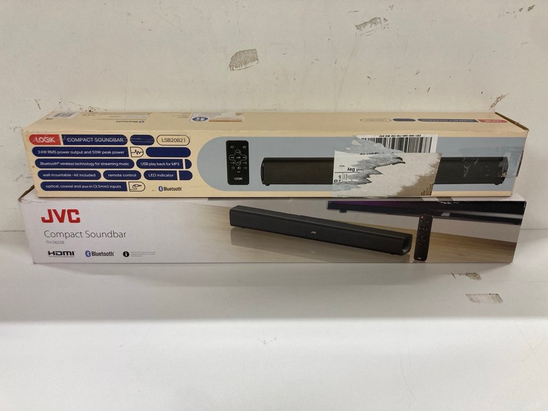 Lot 534  
            Nottingham SR2 - Delivery Only 

                
2 X SOUNDBAR INC JVC COMPACT SOUNDBAR