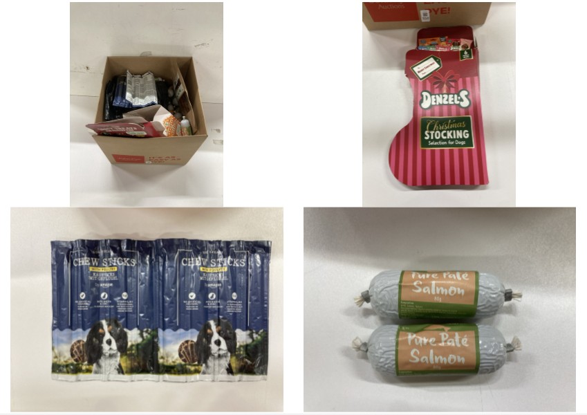 Lot 554  
            Nottingham SR2 - Delivery Only 

                
BOX OF DENZEL'S ITEMS INC PUPPY WELCOME KIT (BBE: 04/27)