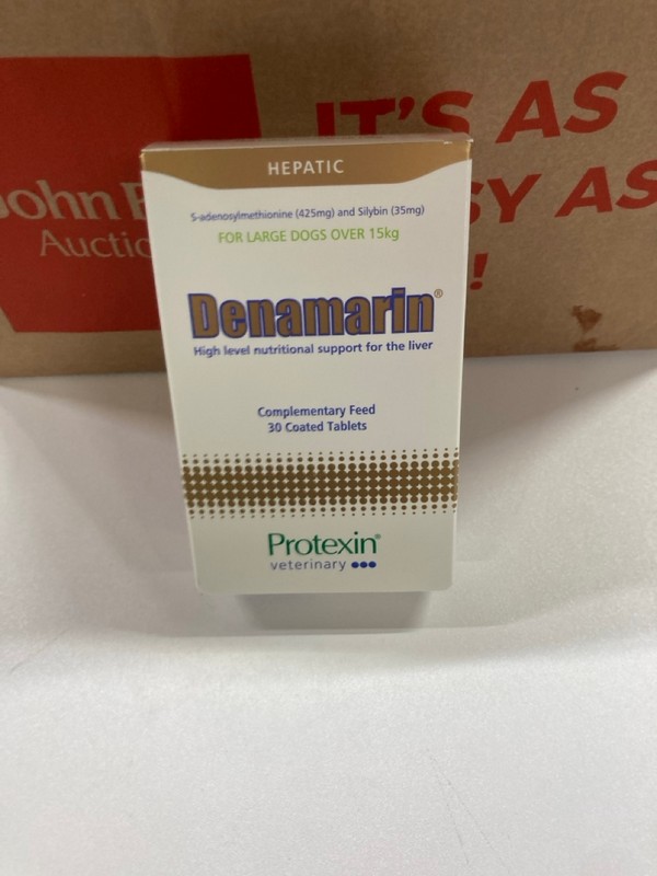 Lot 557  
            Nottingham SR2 - Delivery Only 

                
BOX OF HEPATIC DENAMARIN FOR LARGE DOGS OVER 15 KG (EXP: 07/28)