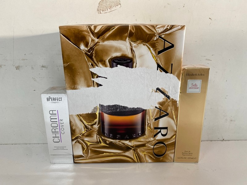 Lot 591  
            Nottingham SR2 - Delivery Only 

                
3 X BEAUTY ITEMS INC AZZARO THE MOST WANTED GIFT SET