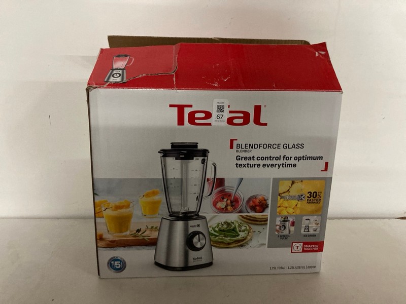 Lot 67  
            Nottingham SR2 - Delivery Only 

                
TEFAL BLENDFORCE GLASS BLENDER