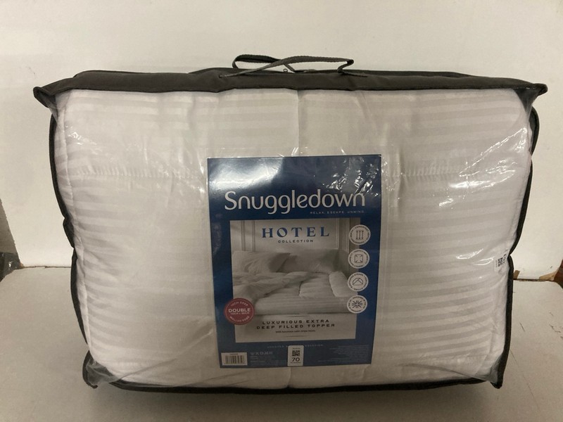 Lot 70  
            Nottingham SR2 - Delivery Only 

                
SNUGGLEDOWN HOTEL COLLECTION LUXURIOUS EXTRA DEEP FILLED TOPPER