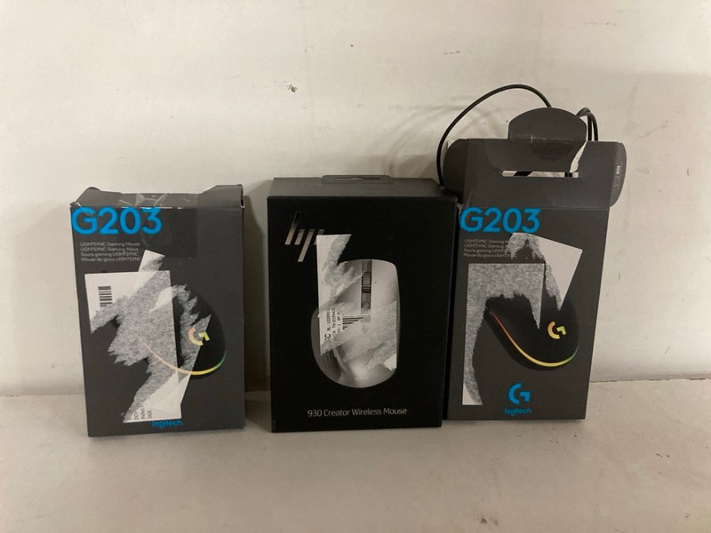 Lot 77  
            Nottingham SR2 - Delivery Only 

                
3 X GAMING MOUSES INC LOGITECH G203