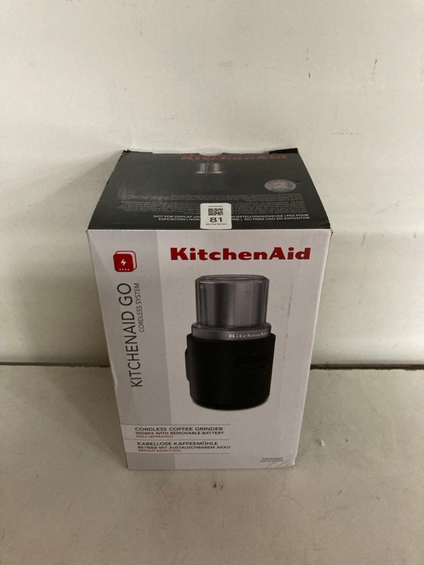 Lot 81  
            Nottingham SR2 - Delivery Only 

                
KITCHENAID CORDLESS COFFEE GRINDER