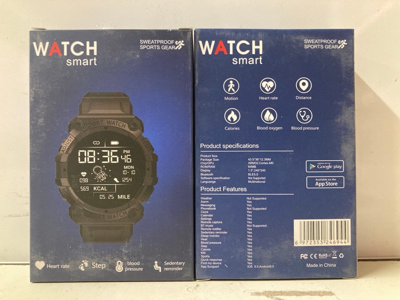 Lot 221  
            Nottingham SR3 - Delivery Only 

                
2 X SWEATPROOF SPORTS GEAR SMART WATCH