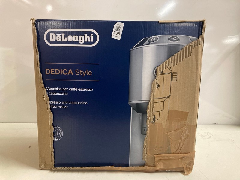 Lot 236  
            Nottingham SR3 - Delivery Only 

                
DE'LONGHI DEDICA STYLE COFFEE MACHINE