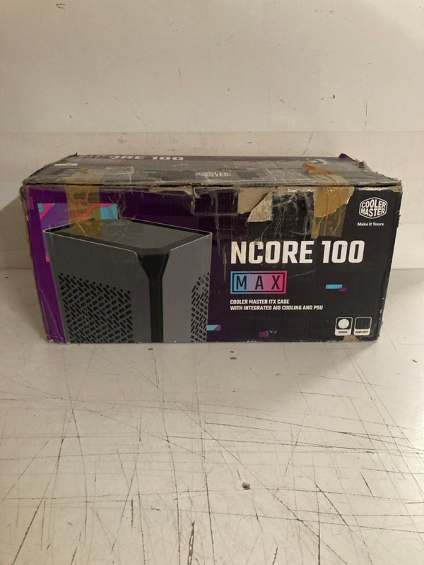 Lot 23  
            Nottingham SR3 - Delivery Only 

                
NCORE 100 MAX COOLER MASTER ITX CASE WITH INTEGRATED AID COOLING AND PSU