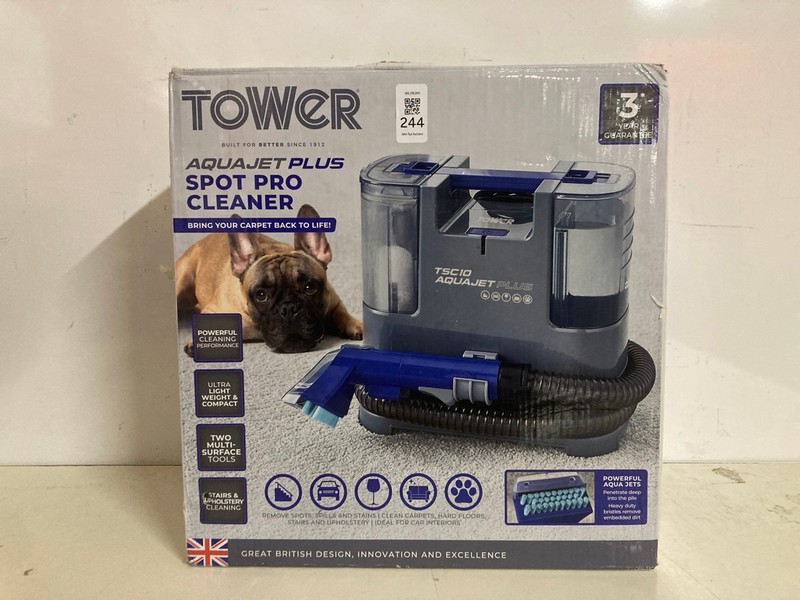 Lot 244  
            Nottingham SR3 - Delivery Only 

                
TOWER AQUA JET PLUS SPOT PRO CLEANER