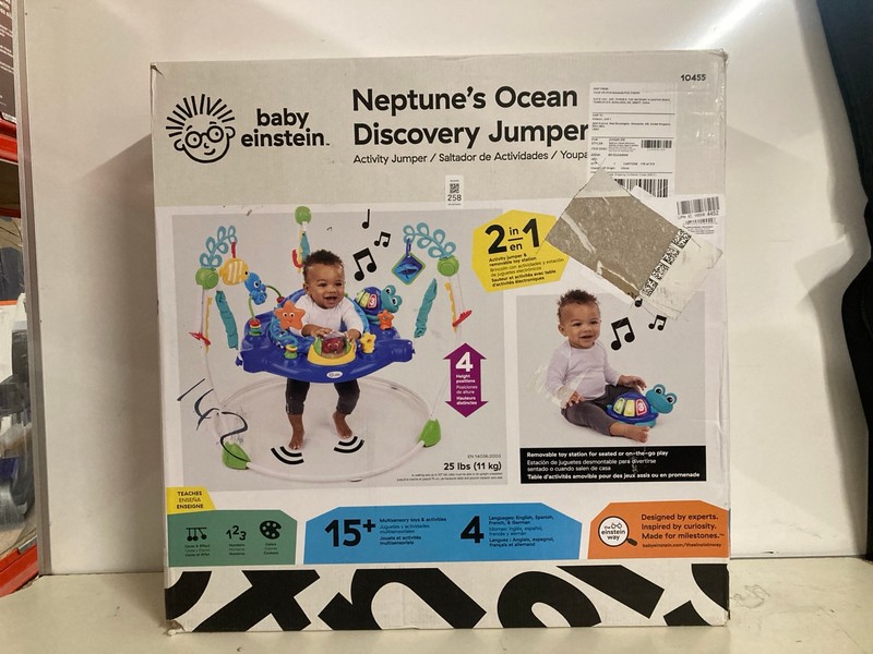 Lot 258  
            Nottingham SR3 - Delivery Only 

                
BABY EINSTEIN NEPTUNE'S OCEAN DISCOVERY JUMPER