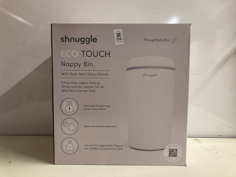 Lot 266  
            Nottingham SR3 - Delivery Only 

                
SNUGGLE ECO TOUCH NAPPY BIN