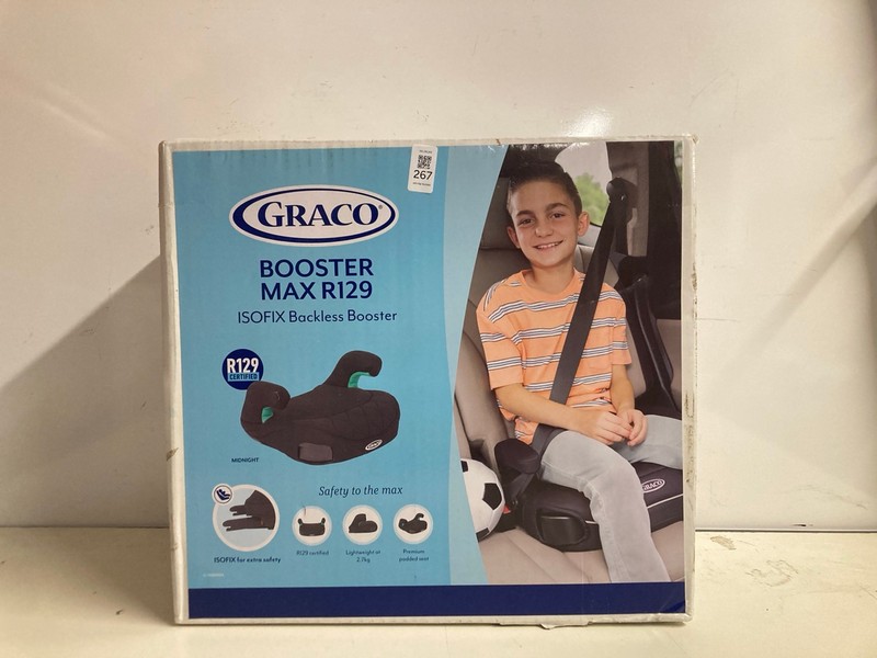 Lot 267  
            Nottingham SR3 - Delivery Only 

                
GRACO BOOSTER MAX R129 BACKLESS BOOSTER
