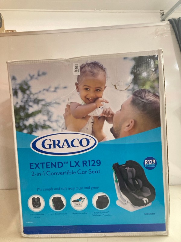 Lot 269  
            Nottingham SR3 - Delivery Only 

                
GRACO EXTEND LX R129 2-IN-1 CAR SEAT