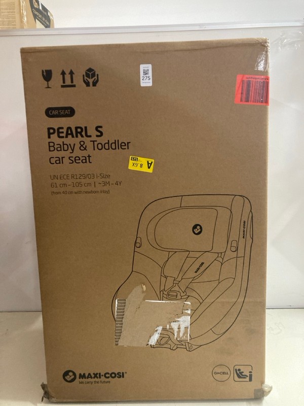 Lot 275  
            Nottingham SR3 - Delivery Only 

                
MAXI-COSI PEARL S BABY-TODDLER CAR SEAT