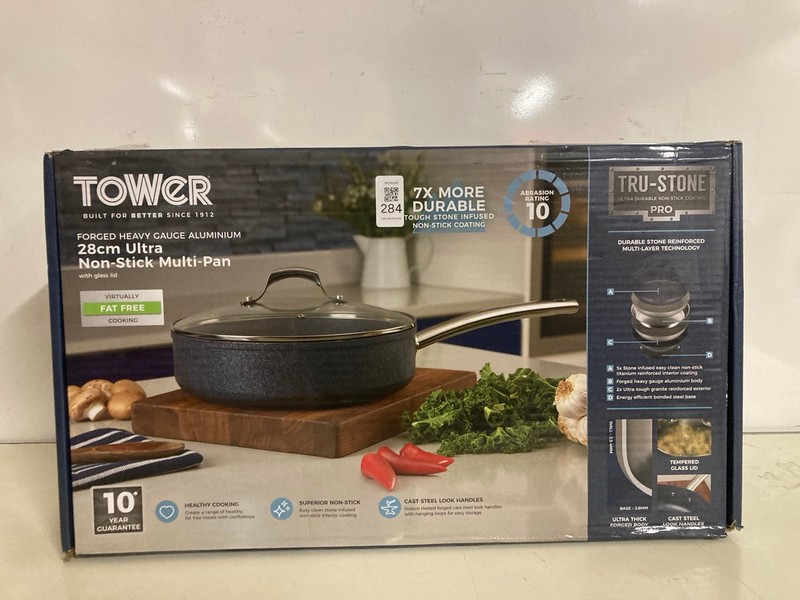 Lot 284  
            Nottingham SR3 - Delivery Only 

                
TOWER 28CM ULTRA NON-STICK MULTI-PAN